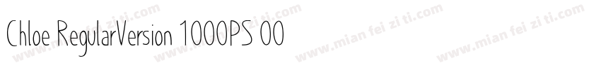 Chloe RegularVersion 1000PS 0010字体转换
